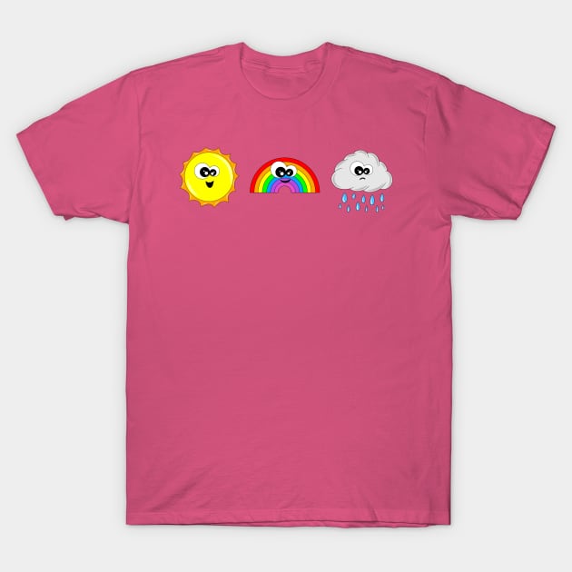 Sun Rain Rainbow T-Shirt by MelanieJeyakkumar